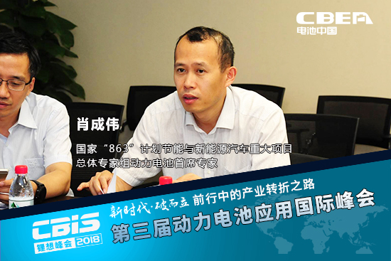 肖成偉，國家“863”計劃節(jié)能與新能源汽車重大項目總體專家組動力電池首席專家