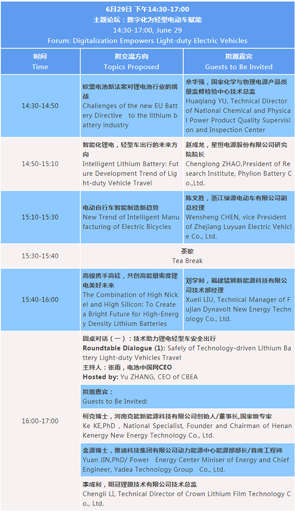 最新議程 | 2022輕型電動(dòng)車用鋰電池技術(shù)及應(yīng)用國際峰會(huì)（BLEV2022）