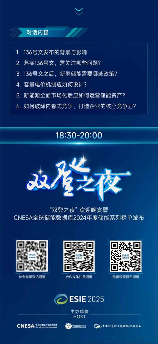 匯聚儲能最強力量！ESIE 2025開幕式日程和嘉賓陣容重磅發(fā)布