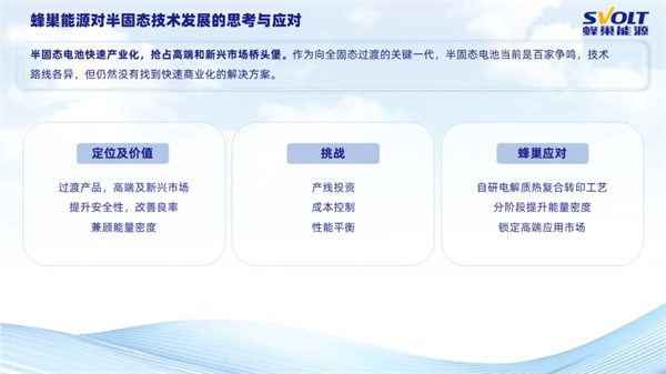 蜂巢能源楊紅新：量產(chǎn)路徑優(yōu)先，360Wh/kg半固態(tài)電池配套低空飛行器年底實現(xiàn)首飛